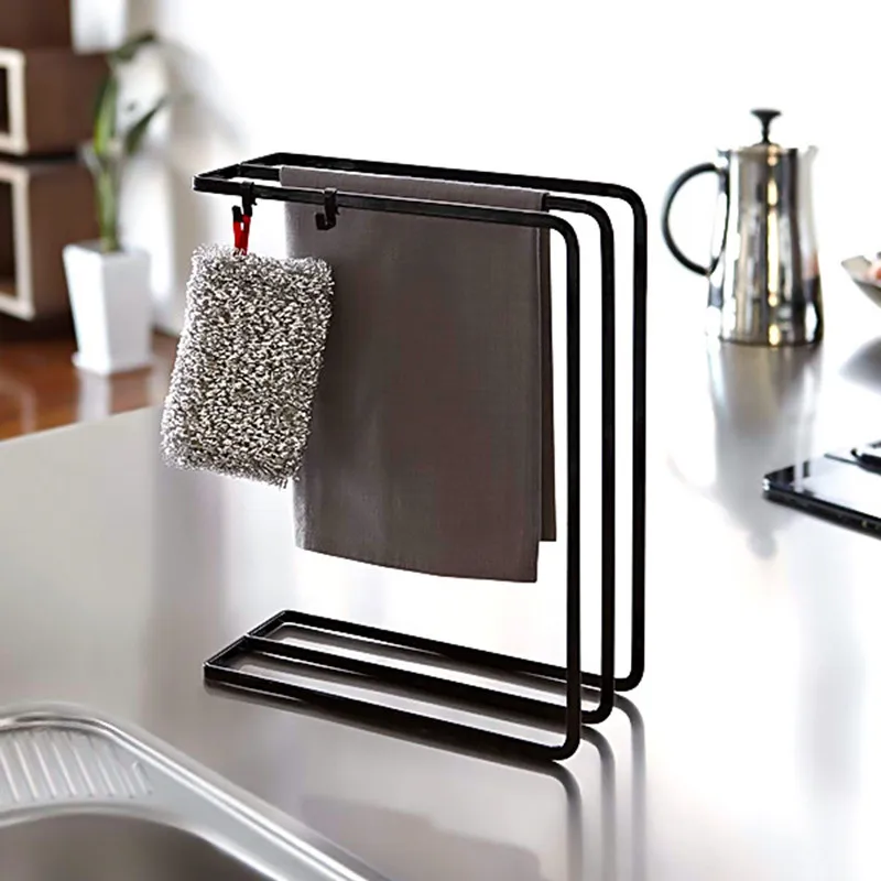 

Towel Rack Stand Freestanding 3 Tier Vertical Iron Rag Storage Towel Rack Kitchen Supply Home Tableware Dish Holders