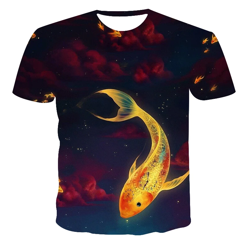 

Summer 2021 Shin Harajuku Style Pattern Printed Shirt Fun T-Shirt Hip Hop Clothing Short Sleeve T-Shirt Street 3D Printed Top