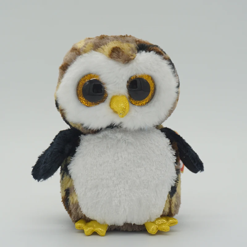 New Ty 6" 15 cm Beanie Boos Big Eyes Owl Series Cute Big Plushie Toy Appease Sleeping Stuffed Animal Doll Birthday Boy Girl Gift images - 6