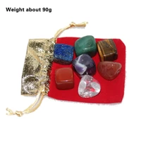 7 chakra natural crystal healing tumbled stone with carry pouch