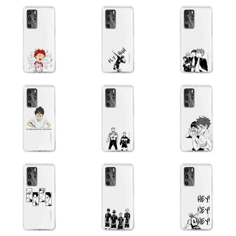 

Haikyuu Phone Case For Huawei P40 P30 P20 Mate Honor 10i 30 20 i 10 40 8x 9x Pro Lite Transparent Cover