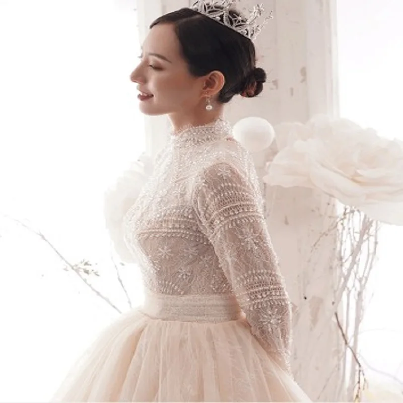 Alilove 2019 New Hot Sale Simple/Luxury Dress For Wedding Sexy White/Slim/Mori Dream/Elegant Women |