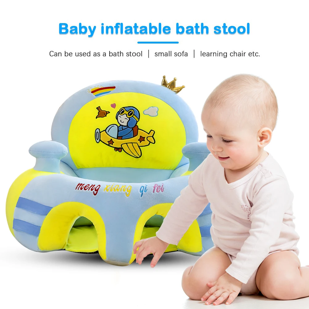

Sofa Seats Cover Kid Baby Support Cushion Feeding Chair Cartoon No Filling Plush Chair Feeding Seat Skin for Toddler Nest