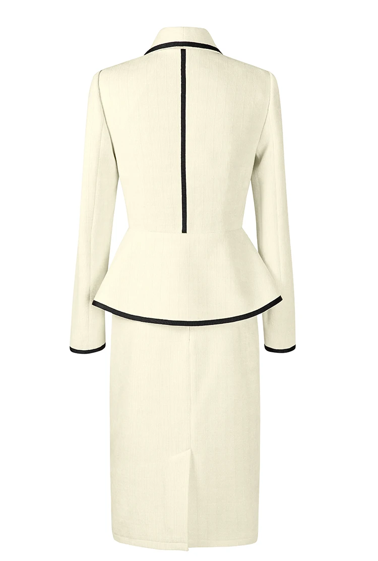 Модный Роскошный весенний женский комплект из 2 предметов с юбкой пиджак