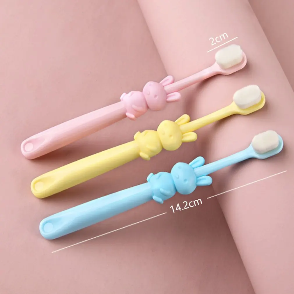 

2-12 Years Old Bunny Infant Deciduous Teeth Soft Toothbrush High Density Soft Bristle Children's Oral Hygiene