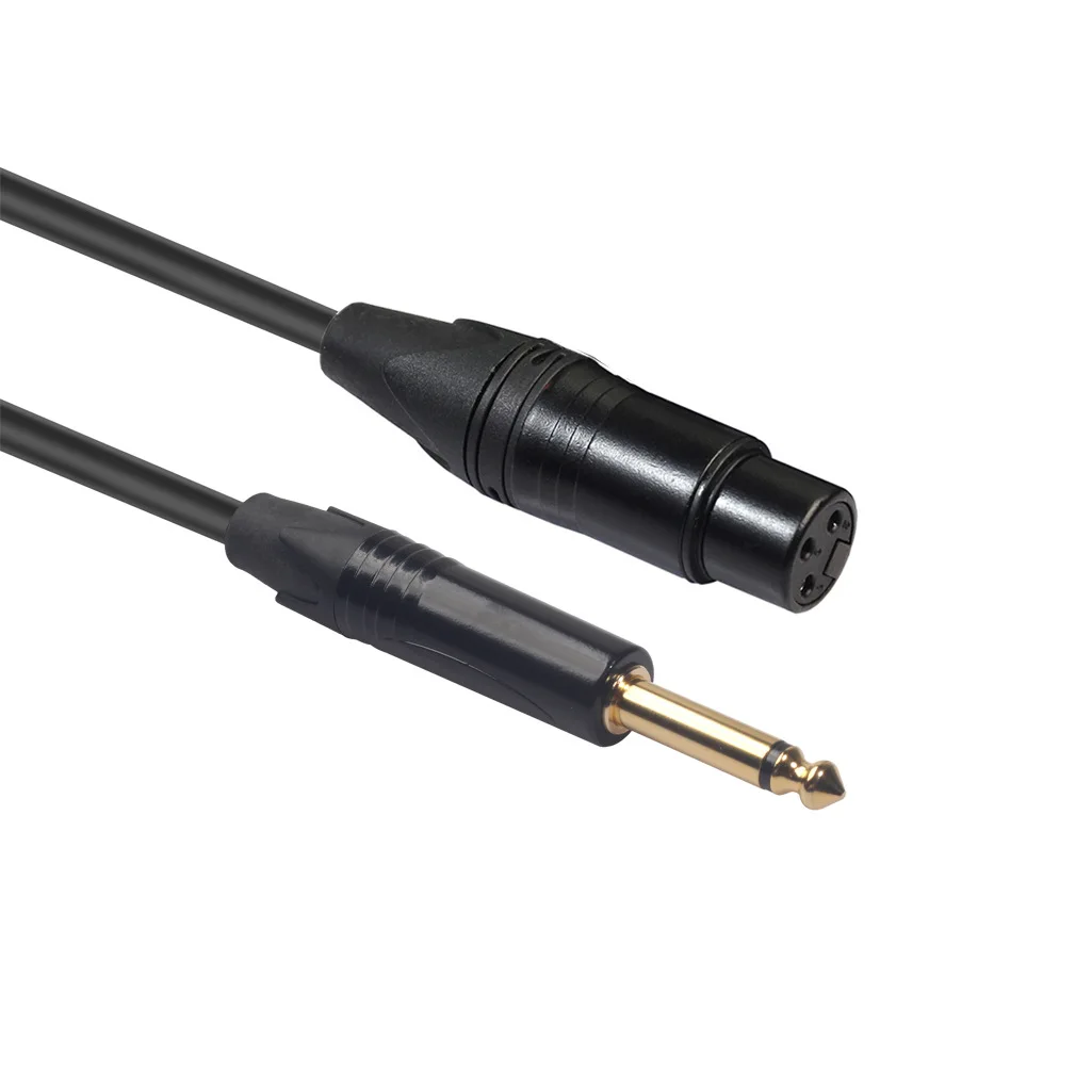

6.35mm male TO Canon XLR female Dual Shield 6.35 Stereo Male Head to Canon Public Audio Adapter Cable 3M