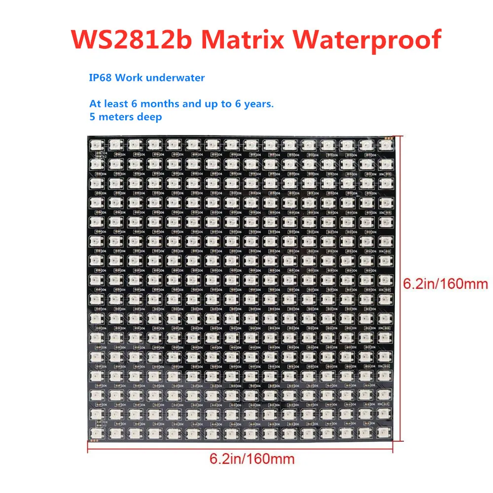 5V ws2812b матрица 16x16 водонепроницаемый дисплей Может изгибаться цифровой