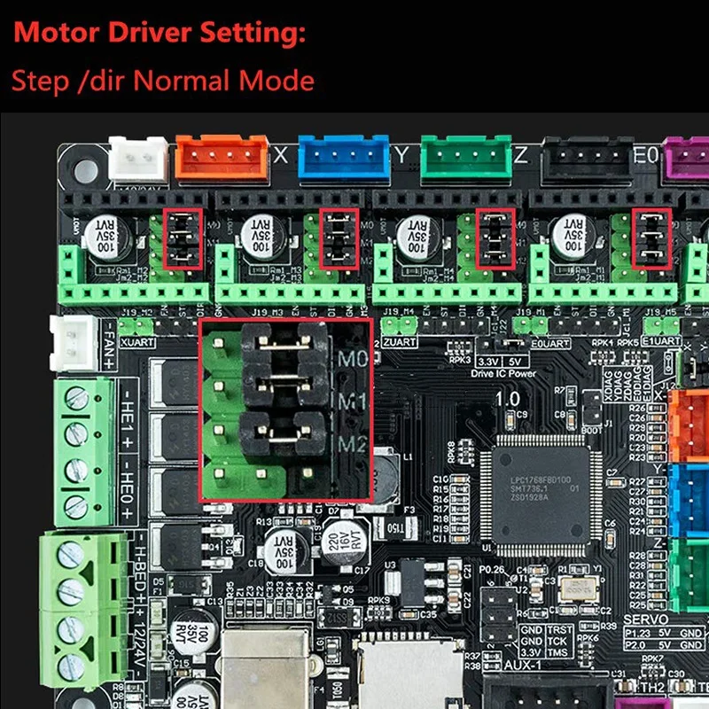 

3D Printing Stepping Motor Driver Mute TMC2208 Motor Driver with Straight Inserter and Heat Sink (5Pcs)