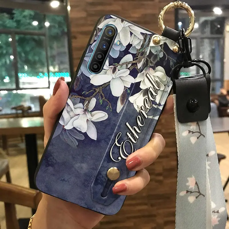 Чехол для телефона OPPO Realme X2/Realme XT модный дизайн ремешок силиконовый мягкий чехол