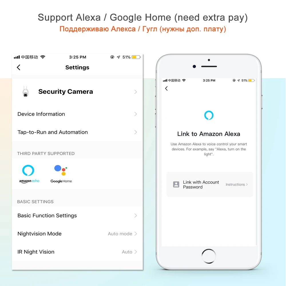 TUYA Smart WI FI Камера работает Alexa Google Home система безопасности 4X зум камеры PTZ