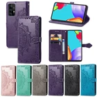 Флип-чехол с кружевной мандалой и цветами для Samsung Galaxy A12, A22, A32, A42, A52, A72, A01, A11, A21S, A31, A41, A51, A71, A30, A50, A10, кожаный бумажник