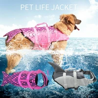 pet life vest summer shark mermaid swimsuit dog swimmming suit solid summer fashion swimwear clothes for small medium dogs
