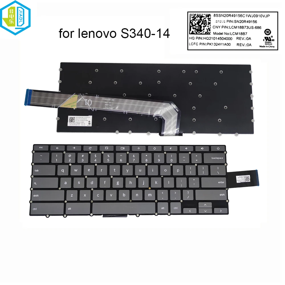

New English notebook pc Keyboard for lenovo Chromebook S340-14 S340 S330 US QWERTY laptop computers keyboards Genuine SN20R49156