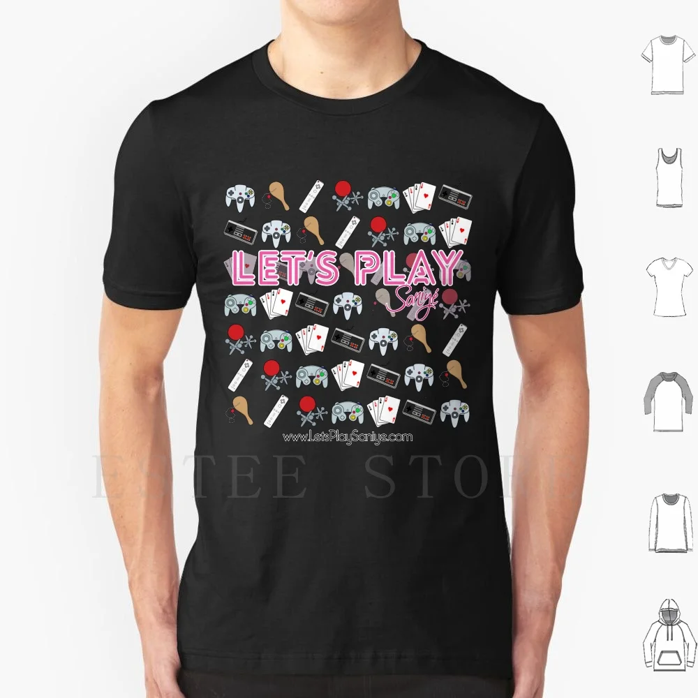 Let'S Play Pink T Shirt T Shirt Men Cotton 6Xl Video Games Games Toys Saniye 68 Records 6 8 Records