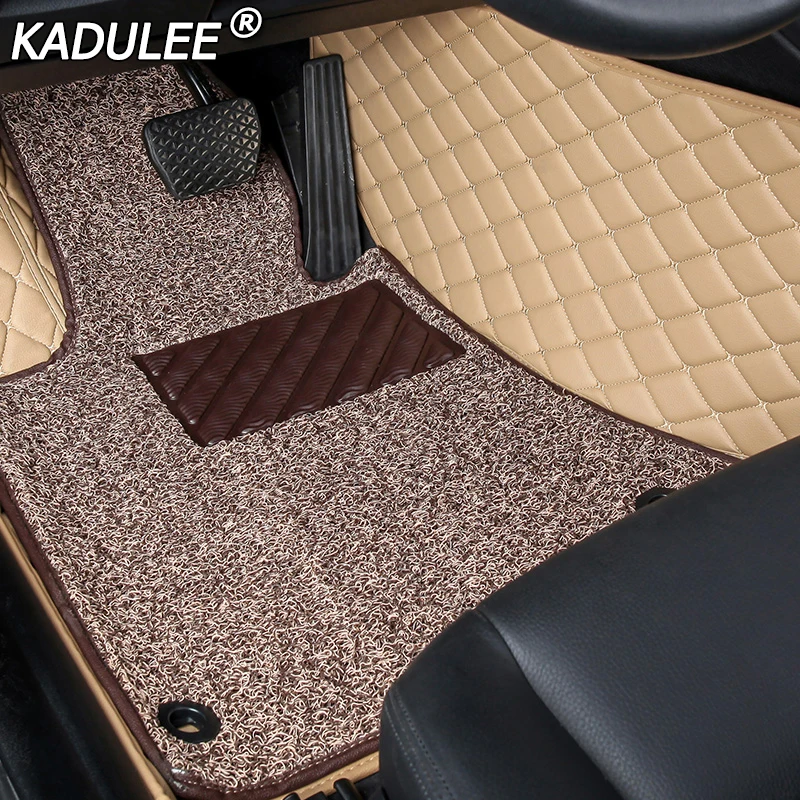 

KADULEE car floor Foot mat For jaguar xf xj F-PACE XJL F-TYPE XK XFL XEL car accessories waterproof styling custom floor mats