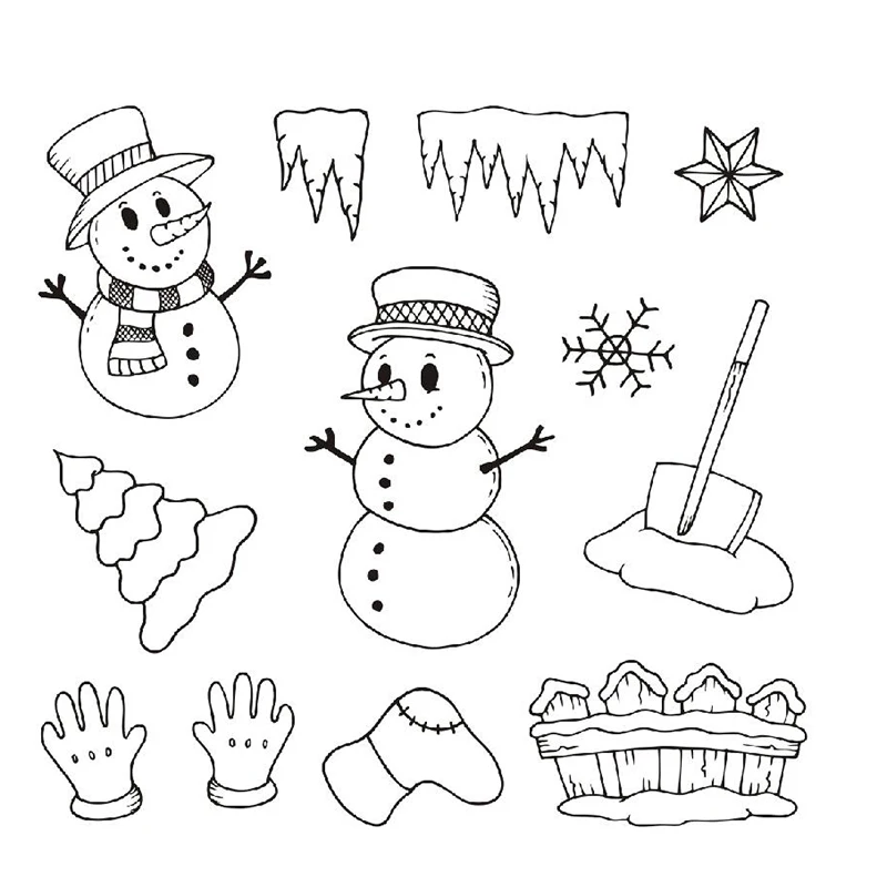 

clear christmas stamps snowy snowman cling stamps for scrapbooking