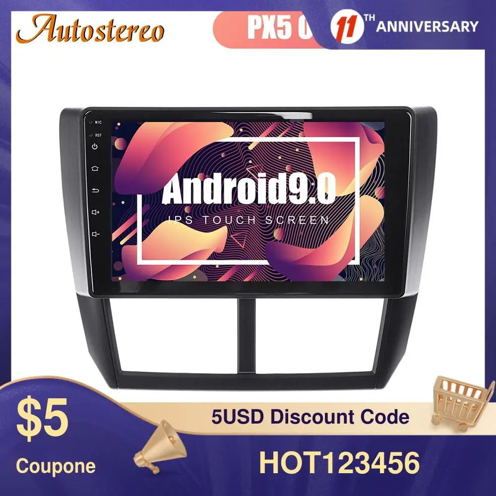 Автомагнитола на Android 10 0 6 + 128 ГГц GPS мультимедийный плеер для Subaru Forester 2008 2012