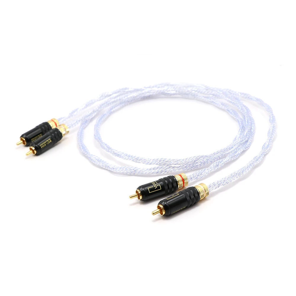 

YTER ODIN Valhalla 7N OCC Pure Silver Plated Super Interconnect Cable , Audio Video Signal Wire ,RCA Extension Cord
