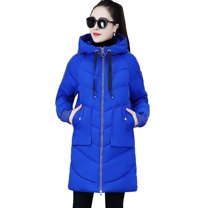 Женская куртка с хлопковой подкладкой длинная теплая парка меховой K1015 новинка