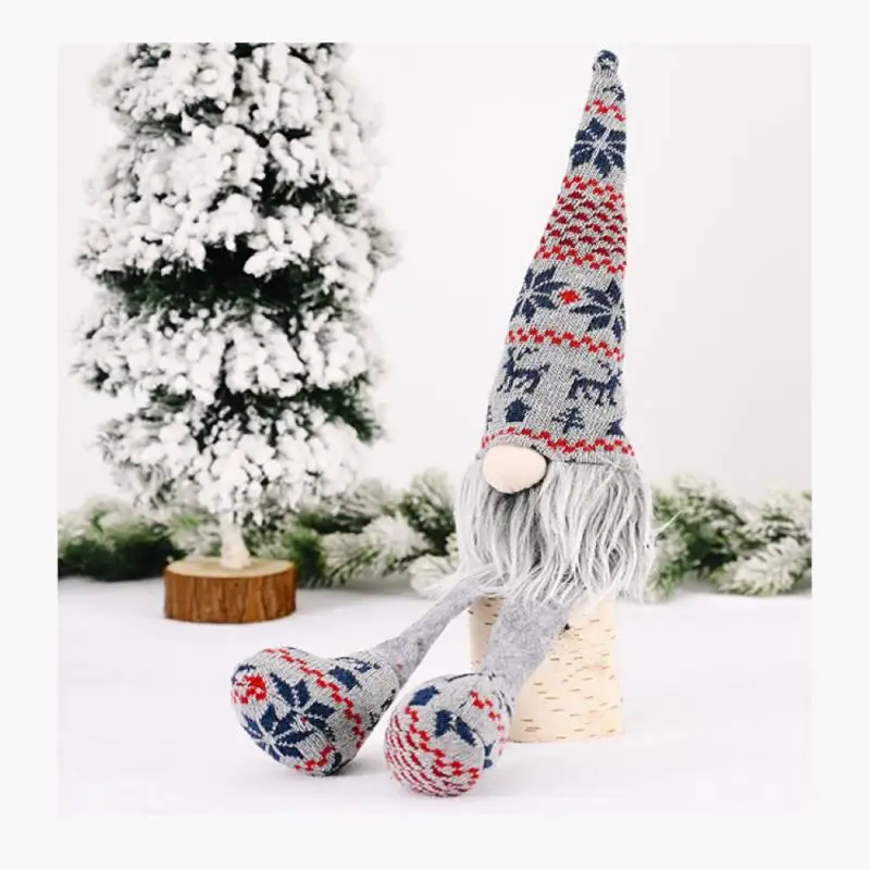 

2021 Happy New Year Christmas Ornaments DIY Kids Xmas Gift Faceless Santa Claus Snowman Tree Pendant Doll Hang Home Decoration