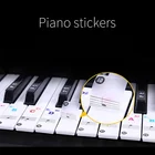 8861 клавишные цветные наклейки для фортепиано с буквенными нотами Клавиатура Ручной рулон клавиатура пианино прозрачные наклейки нотация прозрачная