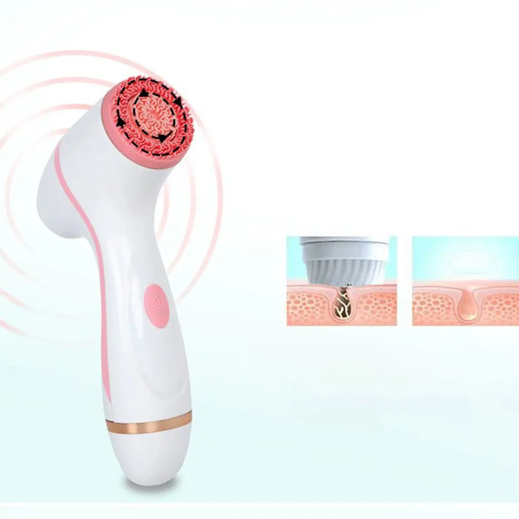 

Ultrasonic Silicone Face Cleanser Face Brush Wireless Charging Soft Hair Beauty Instrument Pore Deep Cleansing Artifact