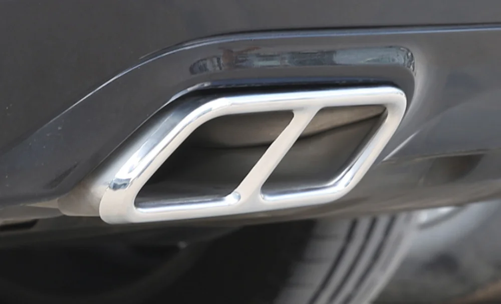 Пара черных/серебряных задних двойных выхлопных труб Yubao чехлы для Mercedes Benz S class W221