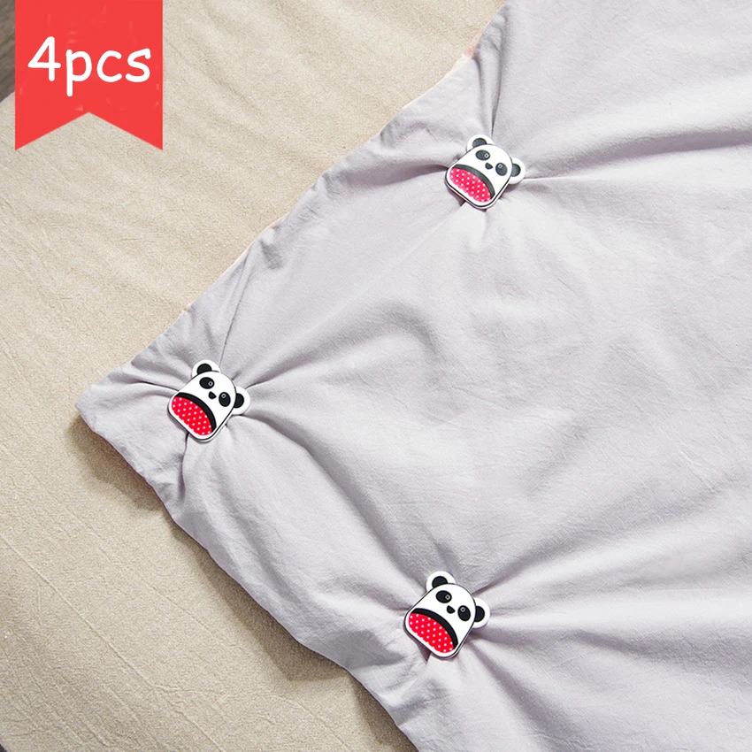 4 шт./лот милые Мультяшные простыни для кровати пододеяльников держатель