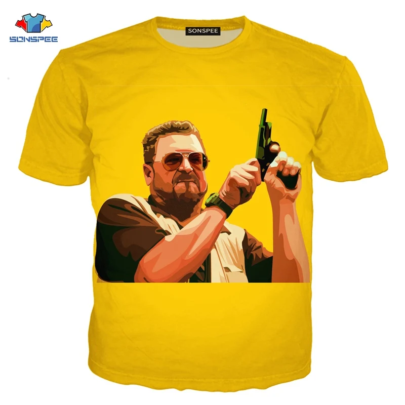 17 SONSPEE The Big Lebowski Harajuku 3D печатных мужчин и женщин одежда Хип Хоп футболка унисекс короткий рукав Уличная пуловер XK117c - Цвет: 17