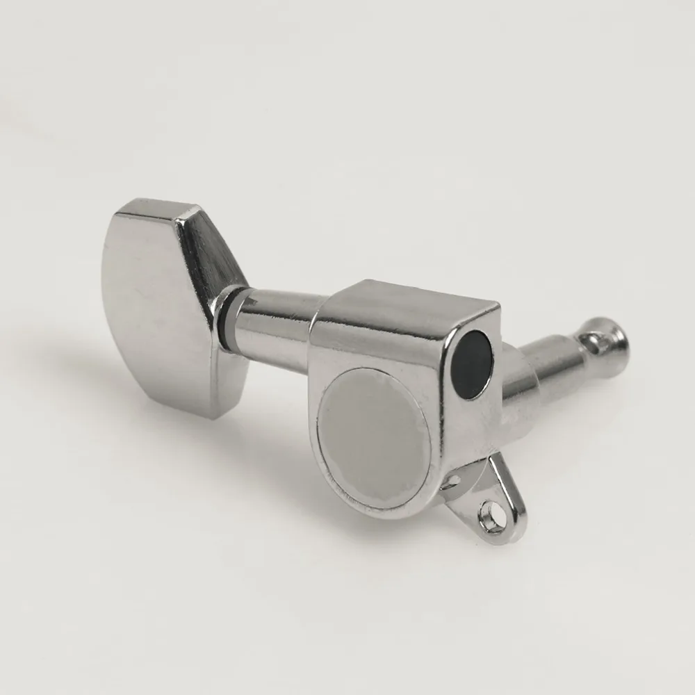 6 stücke neue chrome inline gitarre string tuning pegs tuner maschine kopf professionelle dauerhafte kopf für akustische elektrische gitarre