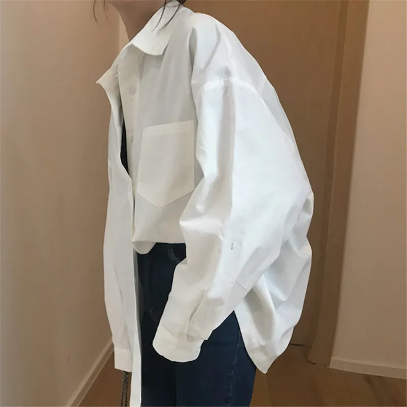 

Fashion Blouses Women's Top Comfortable New Long-sleeved Blouse Solid Color Blended Shirts Casual Korean Shirt Lady