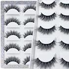 5 пар, объемные мягкие Накладные ресницы из норки ручной работы