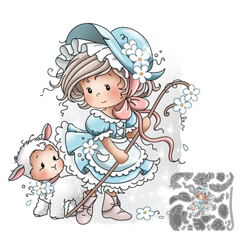 

Super Cute Girl for DIY Scrapbooking 2022 New Metal Cutting Dies Gift Cards Stencils Album Birthday Card Embossing Cut Die