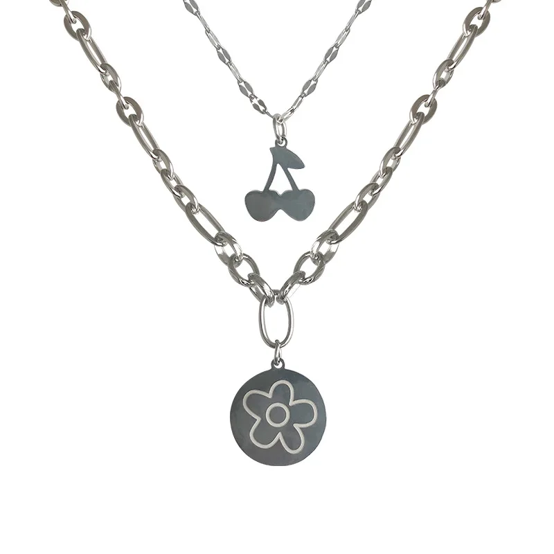 

Layered Chain Necklace Neck Chains Lock Pendant Jewelry For Women Punk Choker Goth Jewelry Grunge Aesthetic Accessories