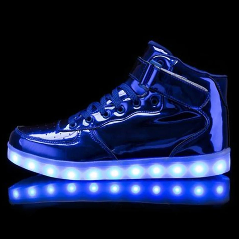 IGxx/высокие туфли со светодиодной подсветкой для детей Цвет синий Лучший подарок