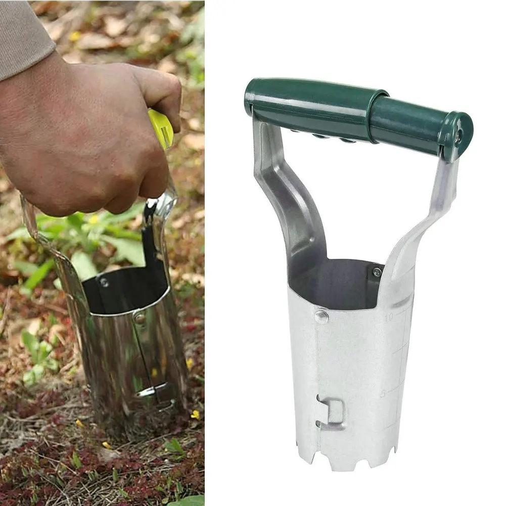 

Transplanter Bulb Planter Bend Free Tool For Planting Bulbs Automatic Soil Release For Digging Refilling Hole Depth Marker