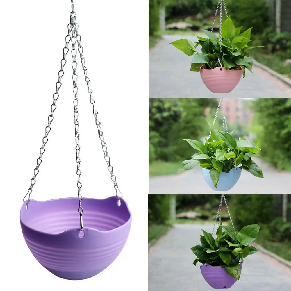 

Resin Hanging Baskets Hanging Flower Pot Hanging Planter Container Garden Plants Hanger Wall Decor Home Garden Decoration