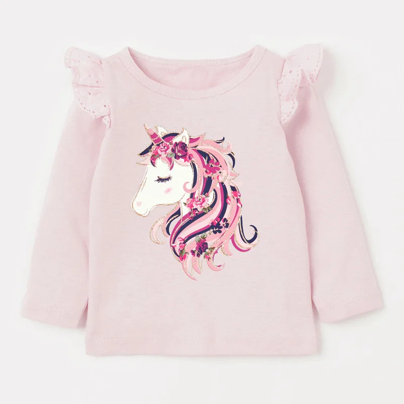 SAIEROIAD комплект одежды для девочек с золотыми блестками в виде единорога детская