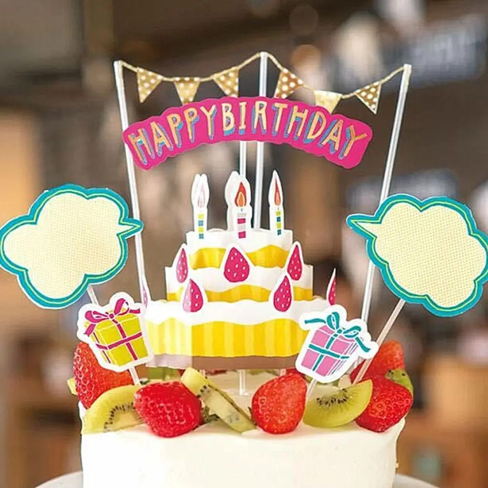 DIY торт украшения Торт Топ шляпа Дети украшение для торта ко дню рождения