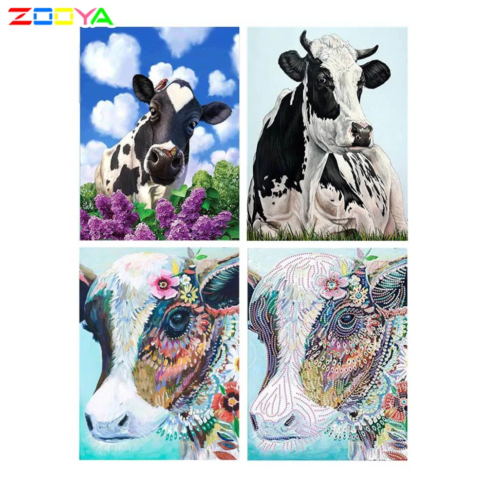 ZOOYA 5D алмазная картина животное корова Алмазная вышивка полный квадрат дрель