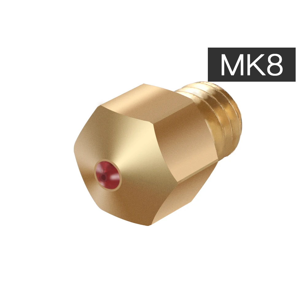 MK8 красный распылитель 1,75 мм сопла 0,4 мм высокотемпературный рубиновый MK8 сопло для PETG ABS PET PEEK нейлон PRUSA I3 ENDER CR10 Hotend