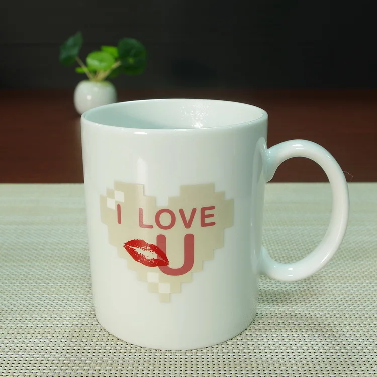 Креативная I LOVE U меняющая цвет кружка волшебный изменяющий цвет в зависимости от температуры термостойкая кружка Чувствительная чашка кофе чай молочные чашки новые подарки