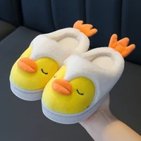 new penguin fluffy slippers home childrens cotton slippers autumn and winter baby dormitory cartoon cute plush cotton slippers