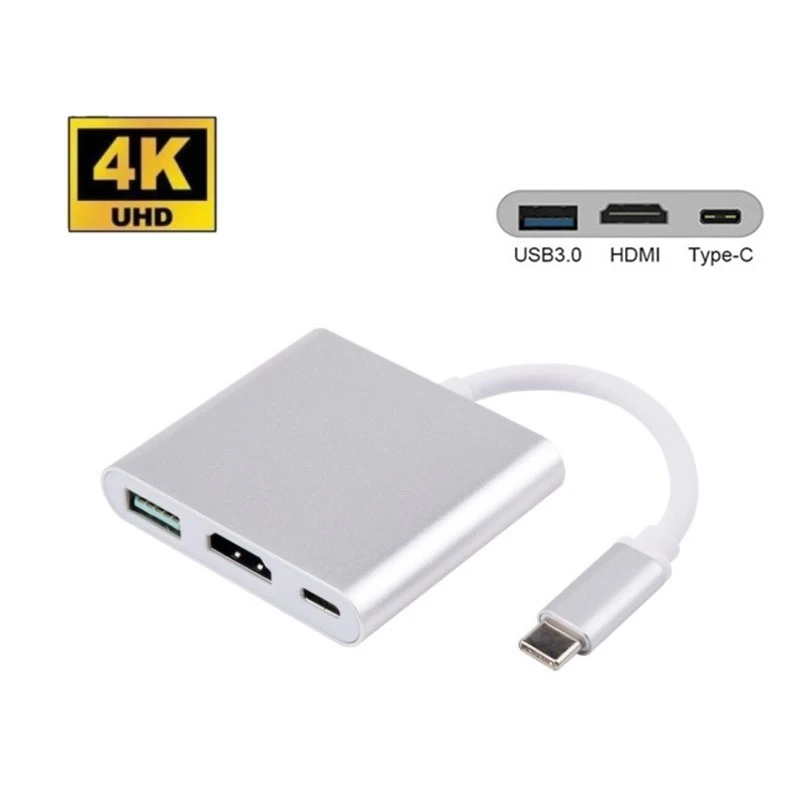 USB C к HDMI 3 в 1 кабель конвертер для Huawei Usb Thunderbolt Type переключатель 4K Кабель-адаптер