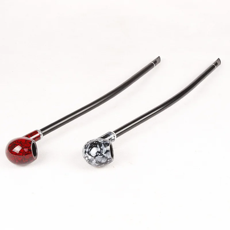 Top Quality 15.9inch Long Cigarette Holder Exquisite Brown Handle Tobacco Smoke Pipe with Box | Дом и сад