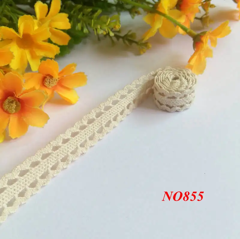

10 ярдов/партия, 100% хлопчатобумажная кружевная ткань, 14 мм