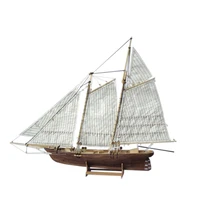 hobbylane 1120 diy wooden assembly sailing ship model classic sailing boat laser cutting process puzzle toys