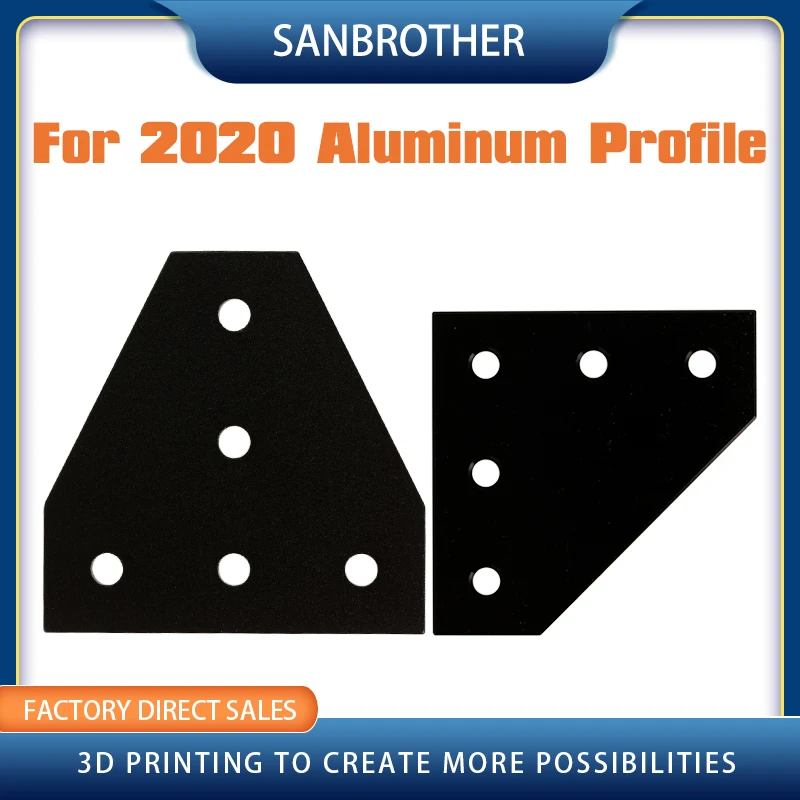 

2020 aluminum profile joint strip 5 holes 90 degree joint board plate corner angle bracket connection