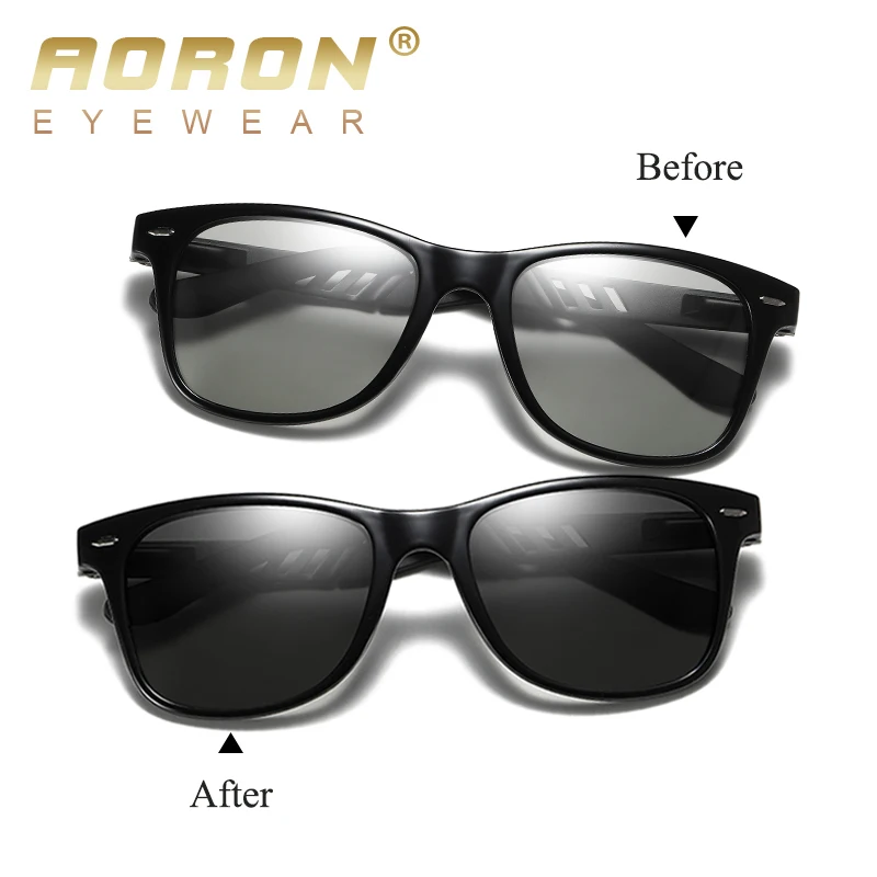 AORON фотохромные поляризационные солнцезащитные очки Anti UV400 устойчивость к бликов