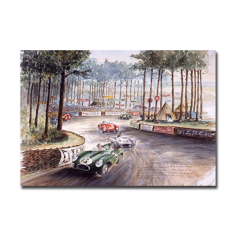 

24 Hours Of Le Mans 195 Poster Print On Canvas Painting Nordic Poster Wall Art Picture For Living Noom Home Decoration Frameless